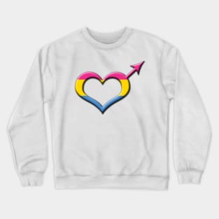 Heart-Shaped Pansexual Pride Male Gender Symbol Crewneck Sweatshirt